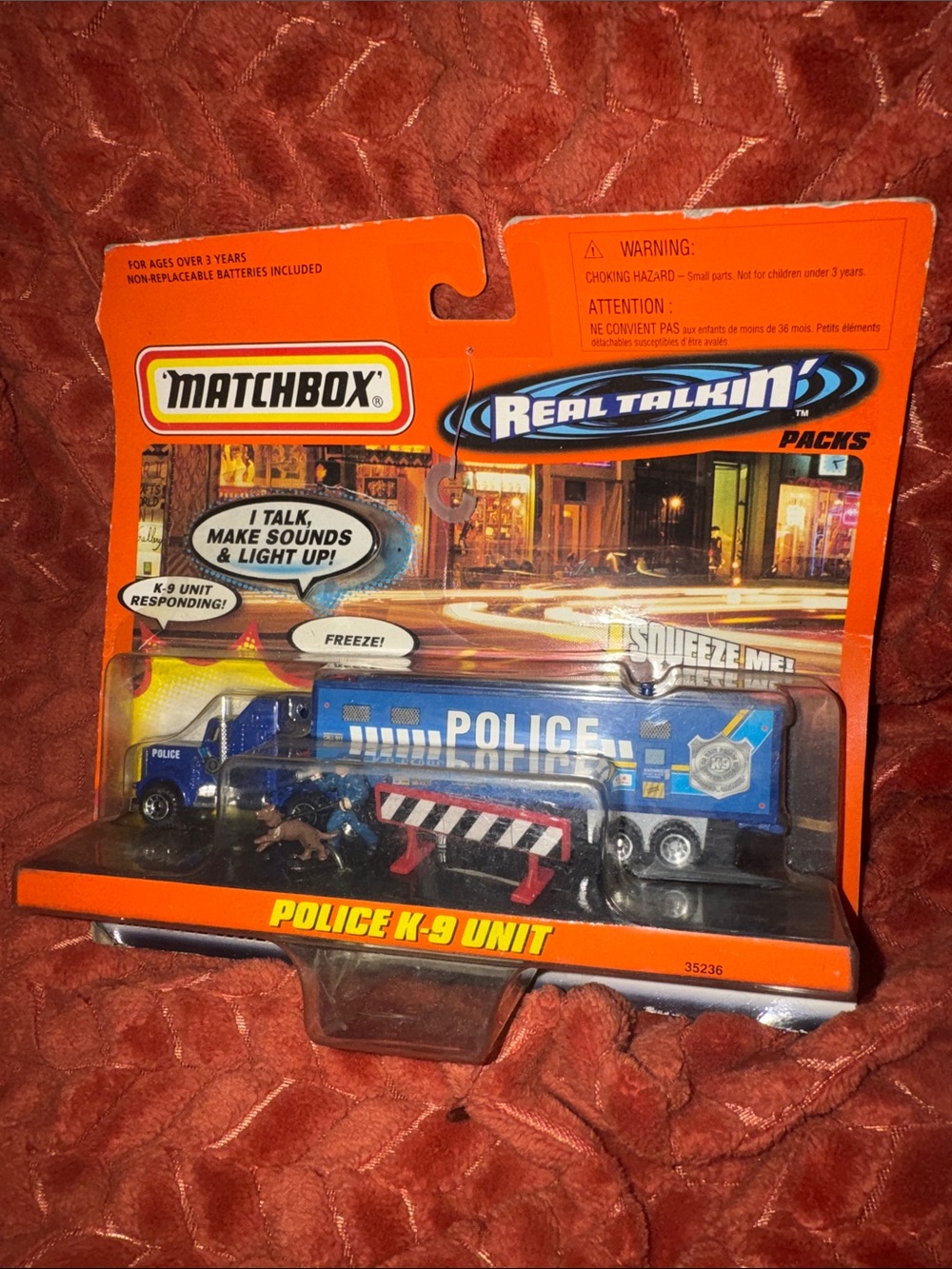 VTG 1998 Matchbox Real Talkin' Police K-9 Unit Truck - Factory Sealed - NEW!D
